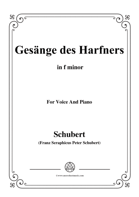 Schubert-An die Türen will ich schleichen Op.12 No.3 in f minor,for voice and piano (arr. MSM)