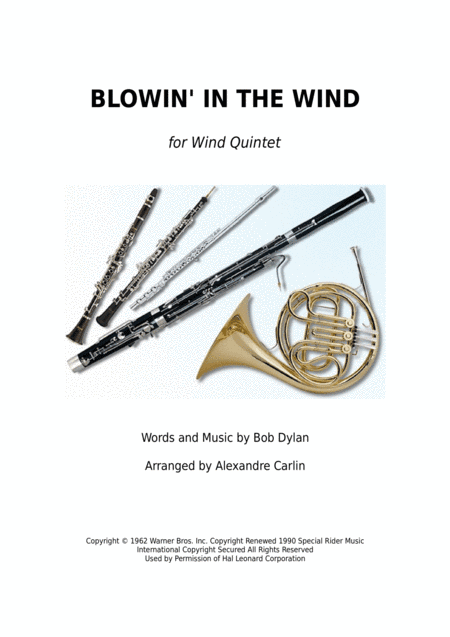 Blowin' In The Wind (arr. Alexandre CARLIN)