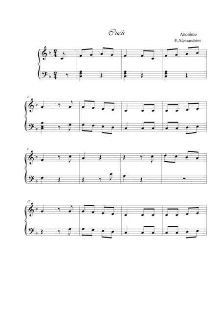 Cucù (arr. Ester Alessandrini)