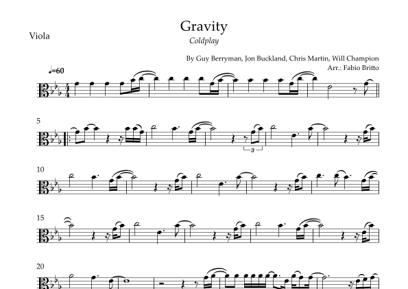 Gravity (arr. Fabio Britto)