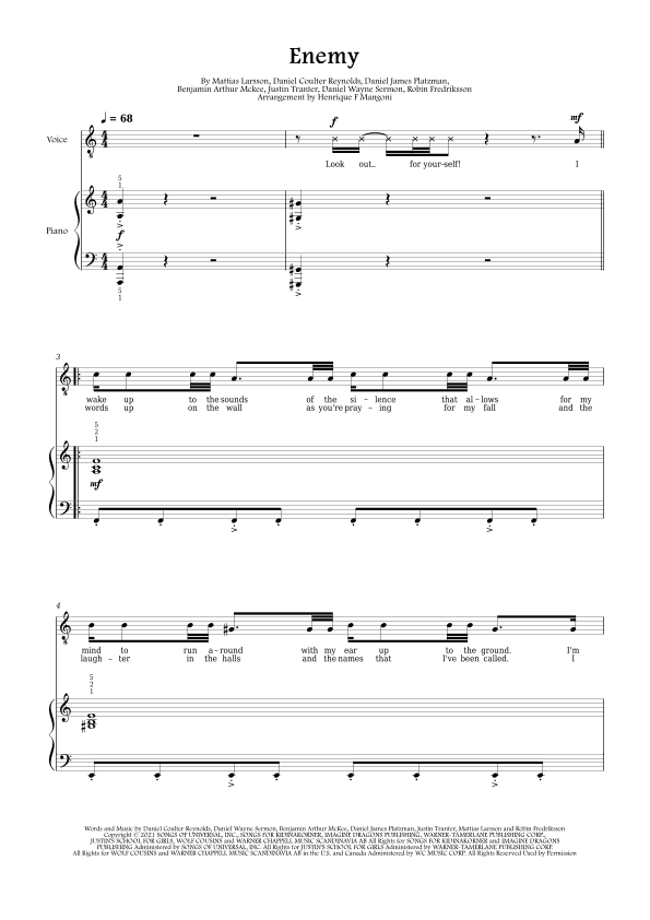 Enemy (arr. Henrique F Mangoni)
