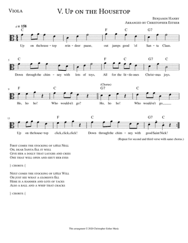 Up on the Housetop for Viola (arr. Christopher Esther)