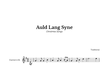 Auld Lang Syne for Easy Clarinet Solo (arr. Marcos Soares)