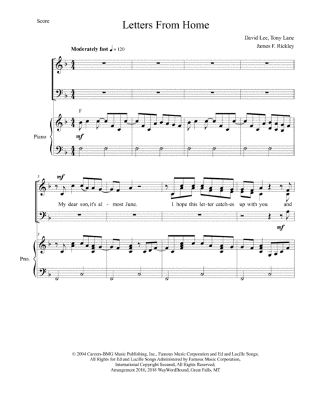 Letters From Home (arr. James F. Rickley)