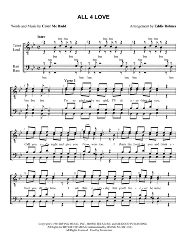 All 4 Love (arr. Eddie Holmes)