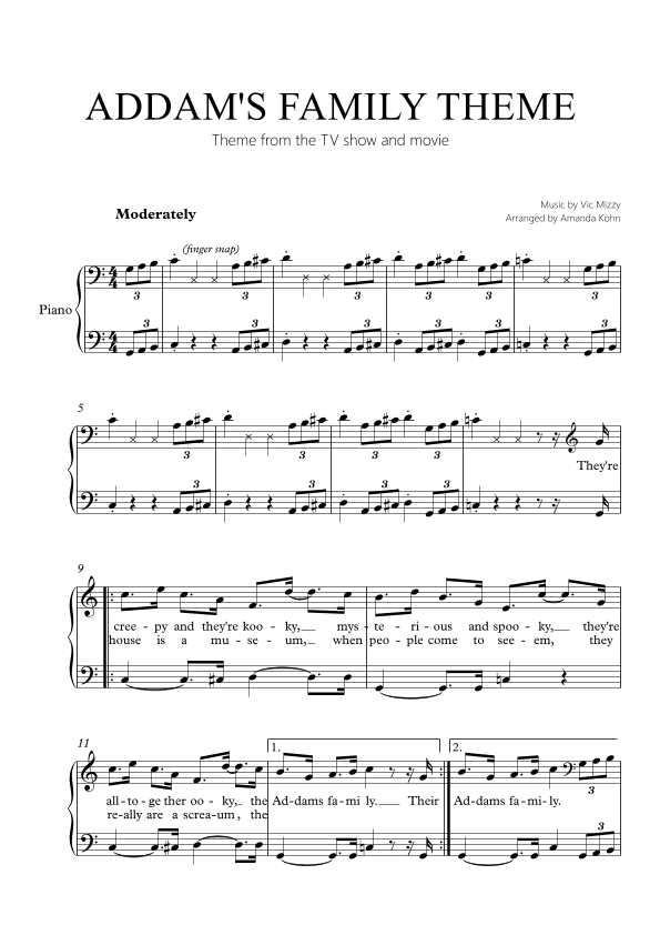 Addams Family Theme (arr. Amanda Kohn)