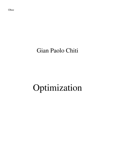 Gian Paolo Chiti: Optimisation for intermediate concert band: oboe part