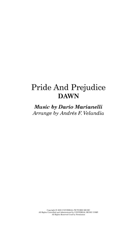 Dawn (arr. Andrés Fernando Velandia Martínez)