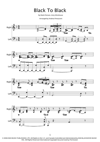 Back To Black (arr. Andrea Pimazzoni)