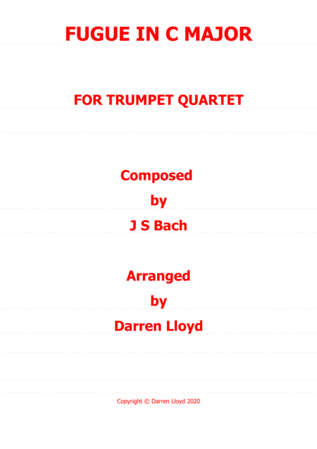 Fugue in C major - Trumpet quartet (arr. Darren Lloyd)