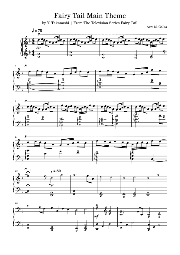 Fairy Tail (arr. M. Galka)