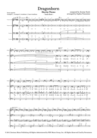 Dragonborn (skyrim Theme) (arr. Sophia Transistor)