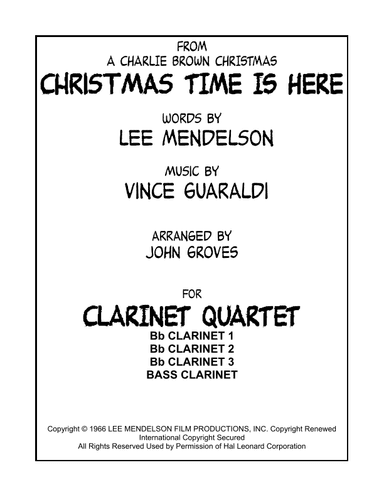 Christmas Time Is Here (arr. John Groves)