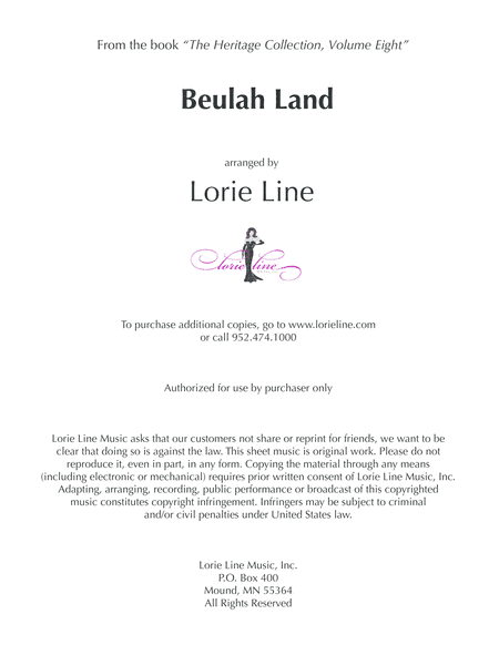 Beulah Land (arr. Lorie Line)