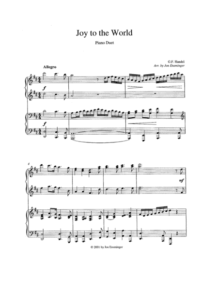 Joy to the World (arr. Jon Ensminger)
