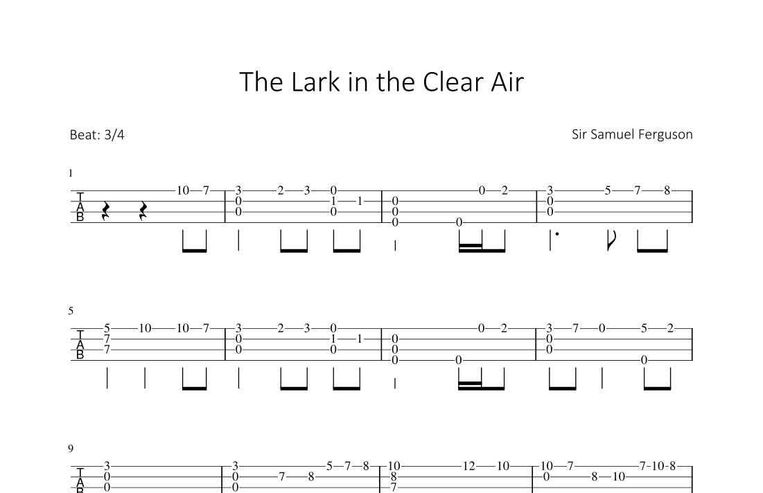 The Lark in the Clear Air (arr. Bettina Schipp)