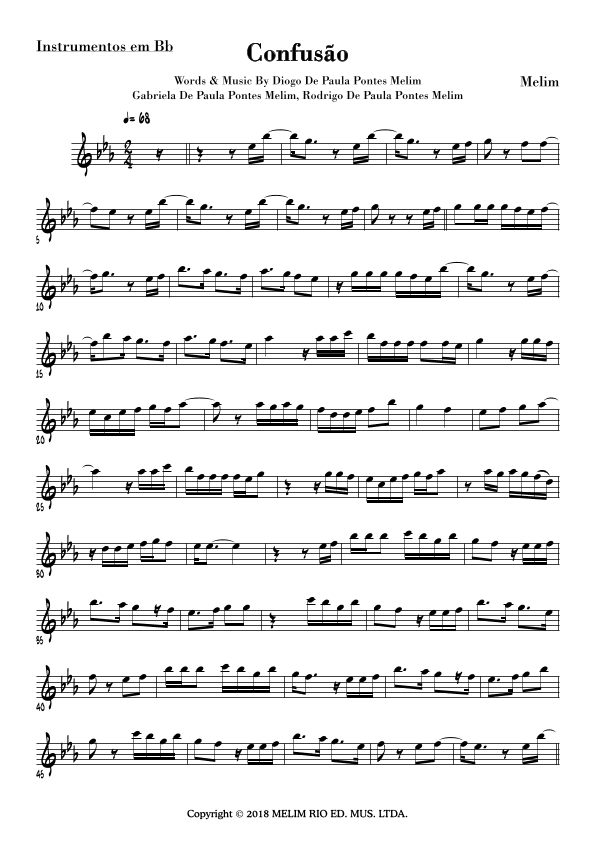 Confusao (arr. Escrita Musical)