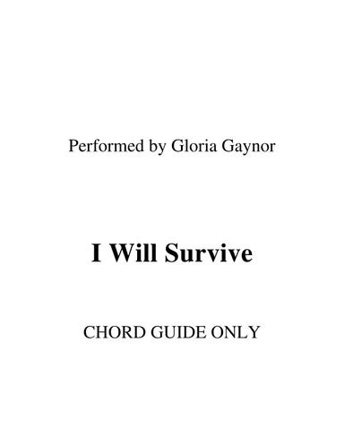 I Will Survive (arr. RWM)