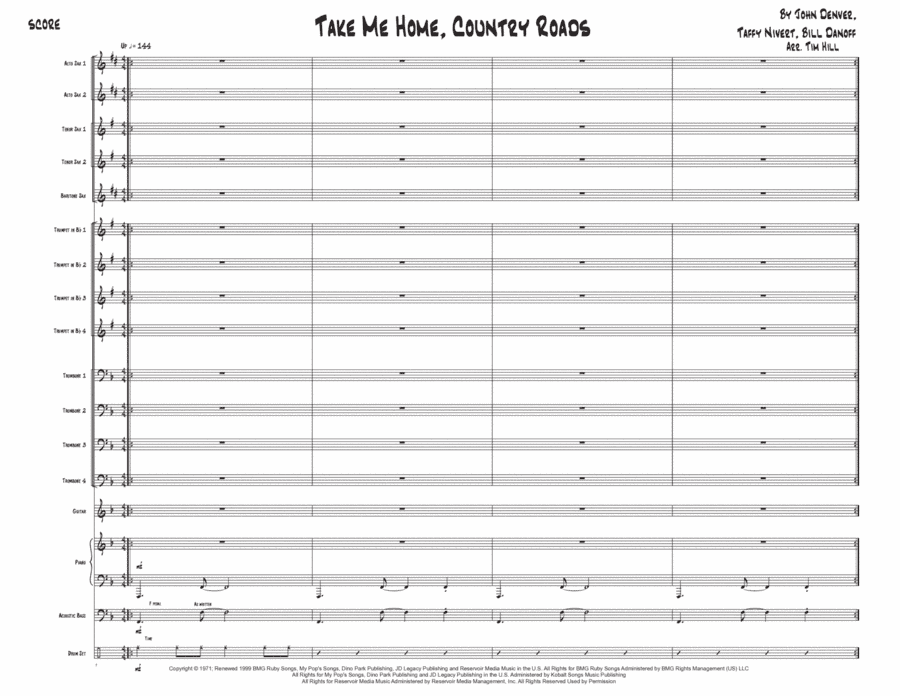 Take Me Home, Country Roads (arr. Tim Hill)