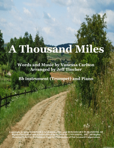 A Thousand Miles (arr. Jeff Tincher)