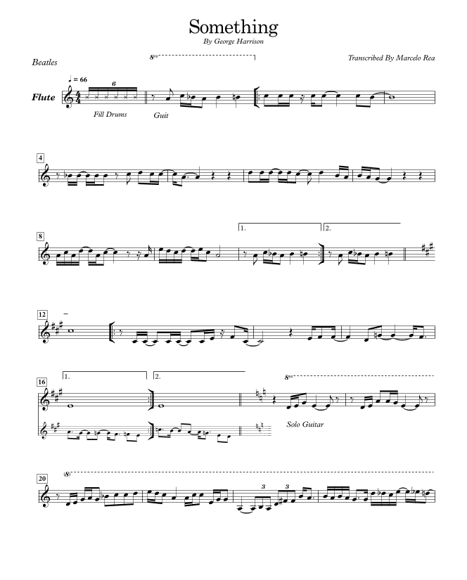 Something (arr. Arranje By Marcelo Rea)