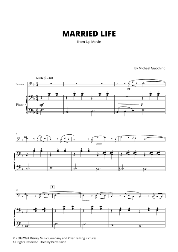 Married Life (arr. Cadenza Editions)