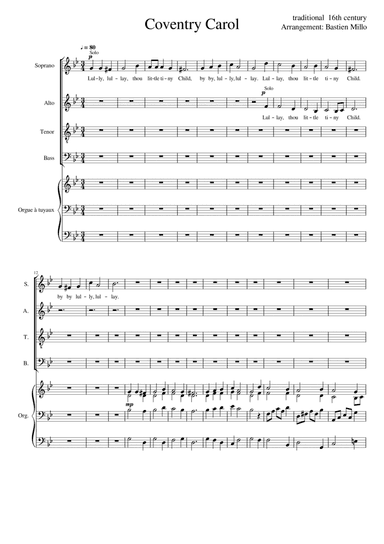 Coventry Carol (arr. Bastien Millo)