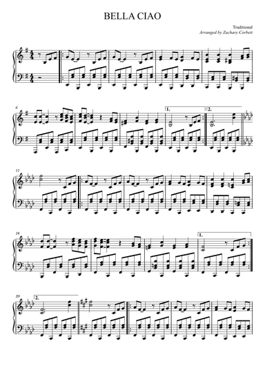 Bella Ciao (arr. Zachary Corbett)