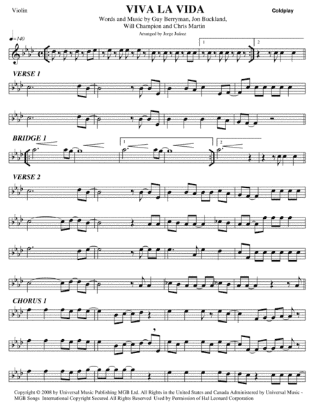 Viva La Vida (arr. Jorge Juárez)