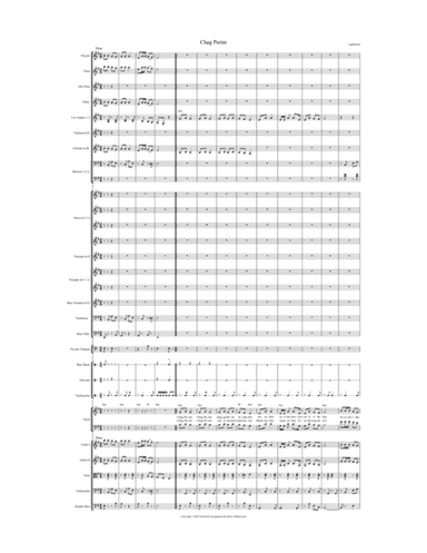 Chag Purim full orchestra arrangement (arr. Harris Shilakowsky)