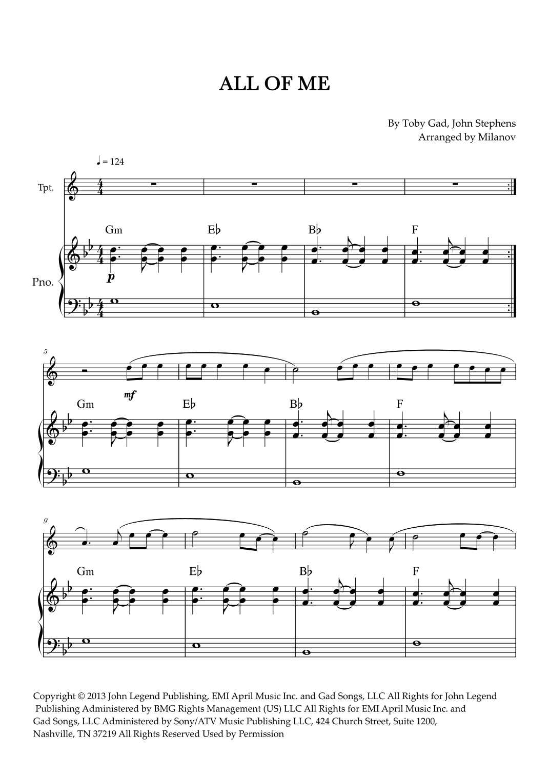 All Of Me (arr. Milanov)