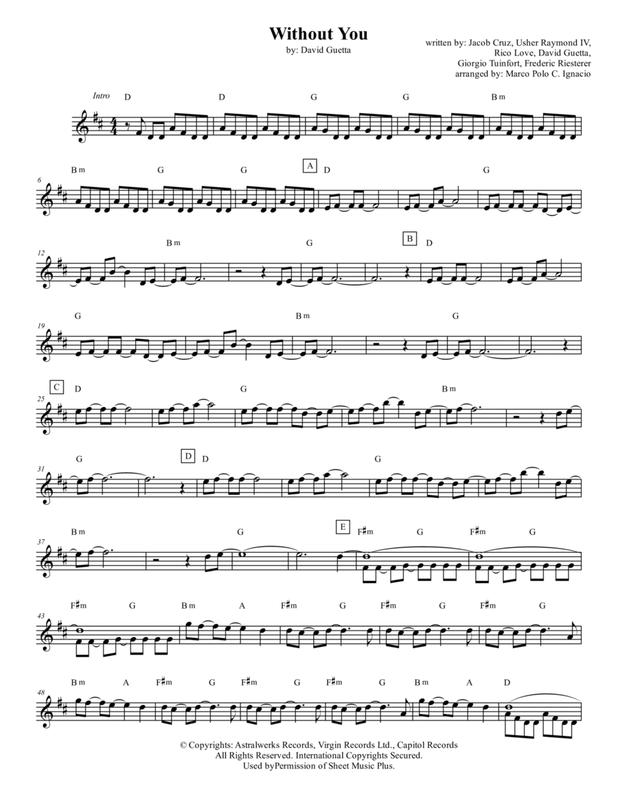 Without You (arr. Marco Polo C. Ignacio)