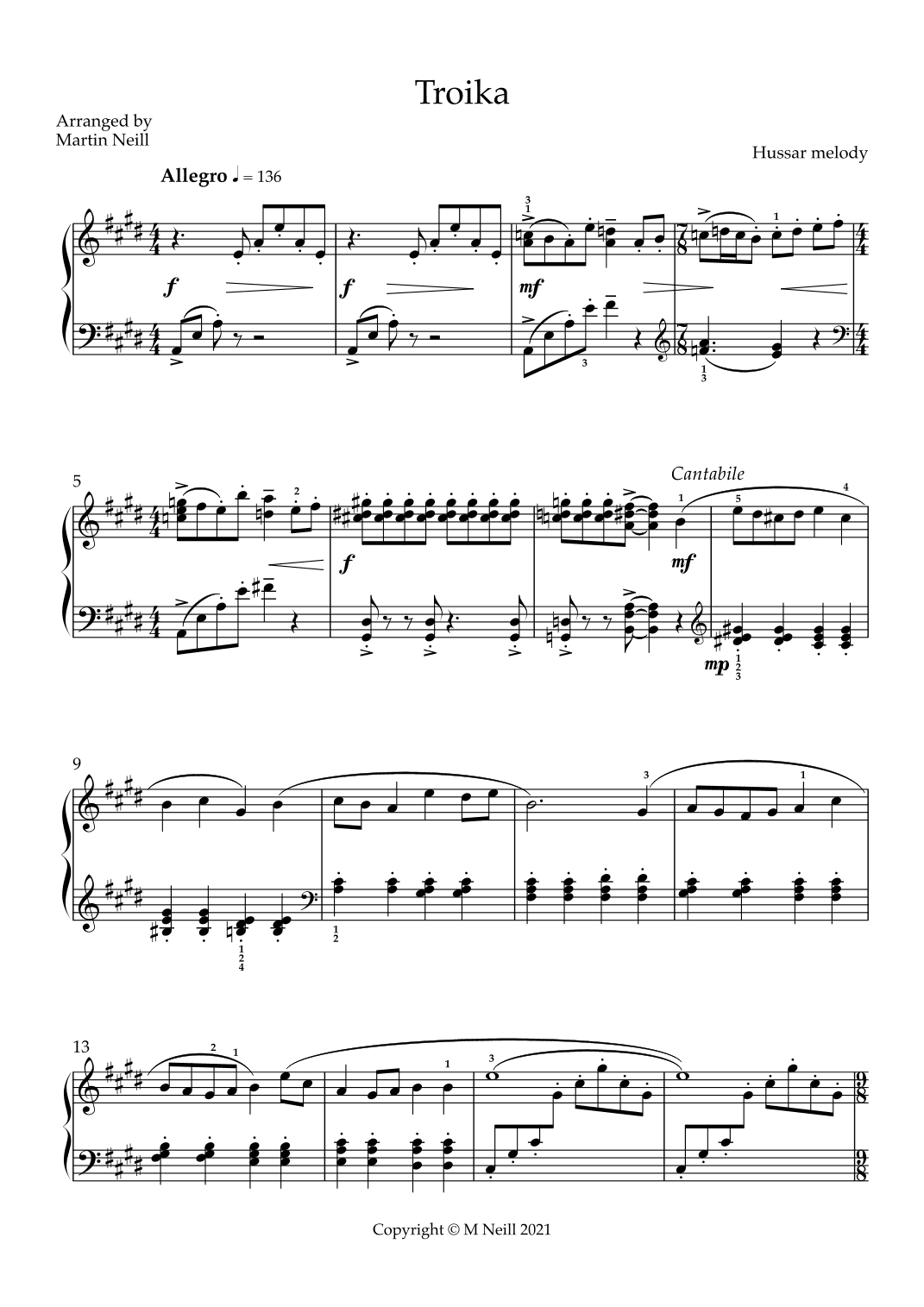 Troika (arr. Martin Neill)