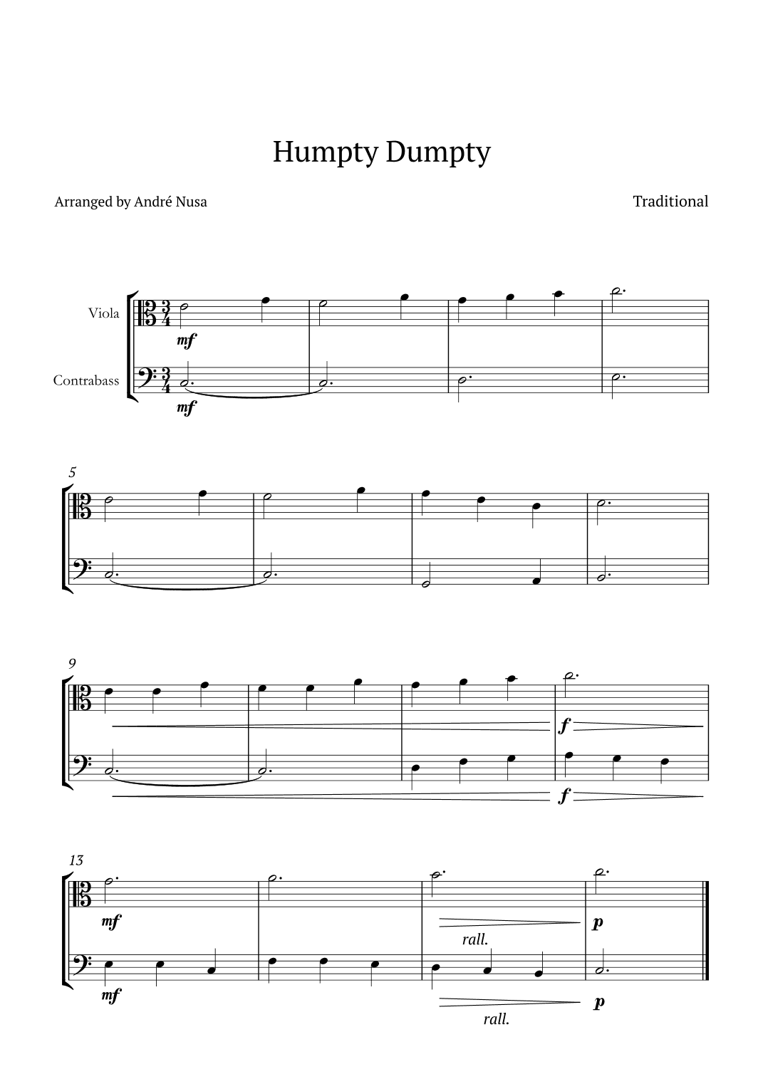 Humpty Dumpty (arr. André Nusa)