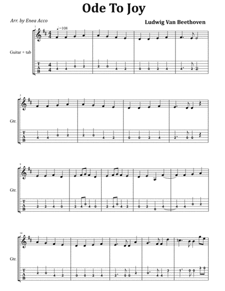 Ode To Joy (arr. Enea Acco)