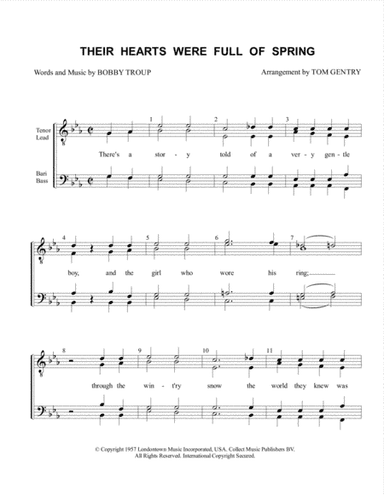 Their Hearts Were Full Of Spring (arr. Tom Gentry)