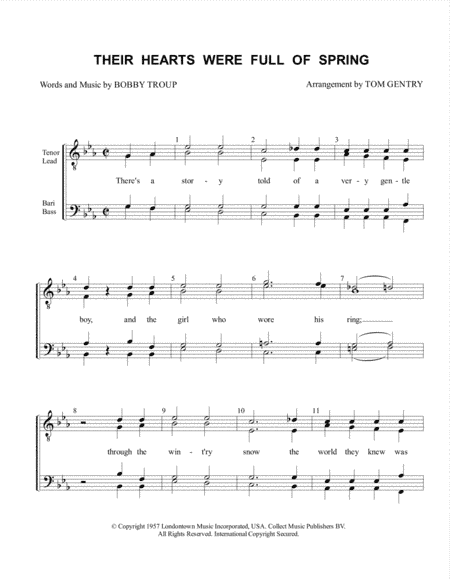 Their Hearts Were Full Of Spring (arr. Tom Gentry)