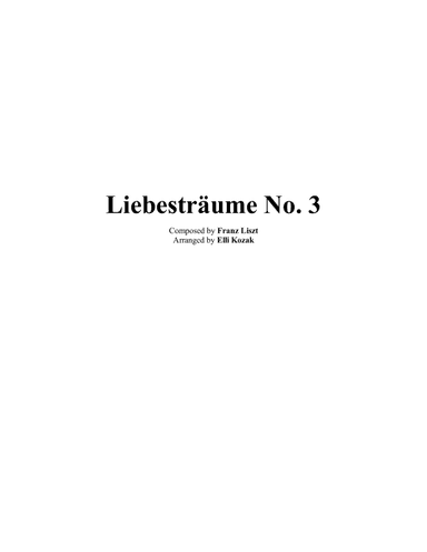 Liebestraum No. 3 (arr. Elli Kozak)