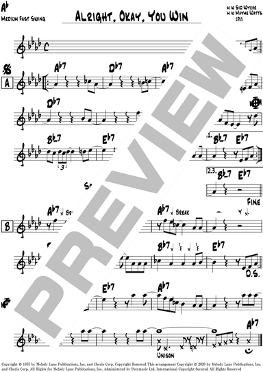 Alright, Okay, You Win (arr. Jimita)