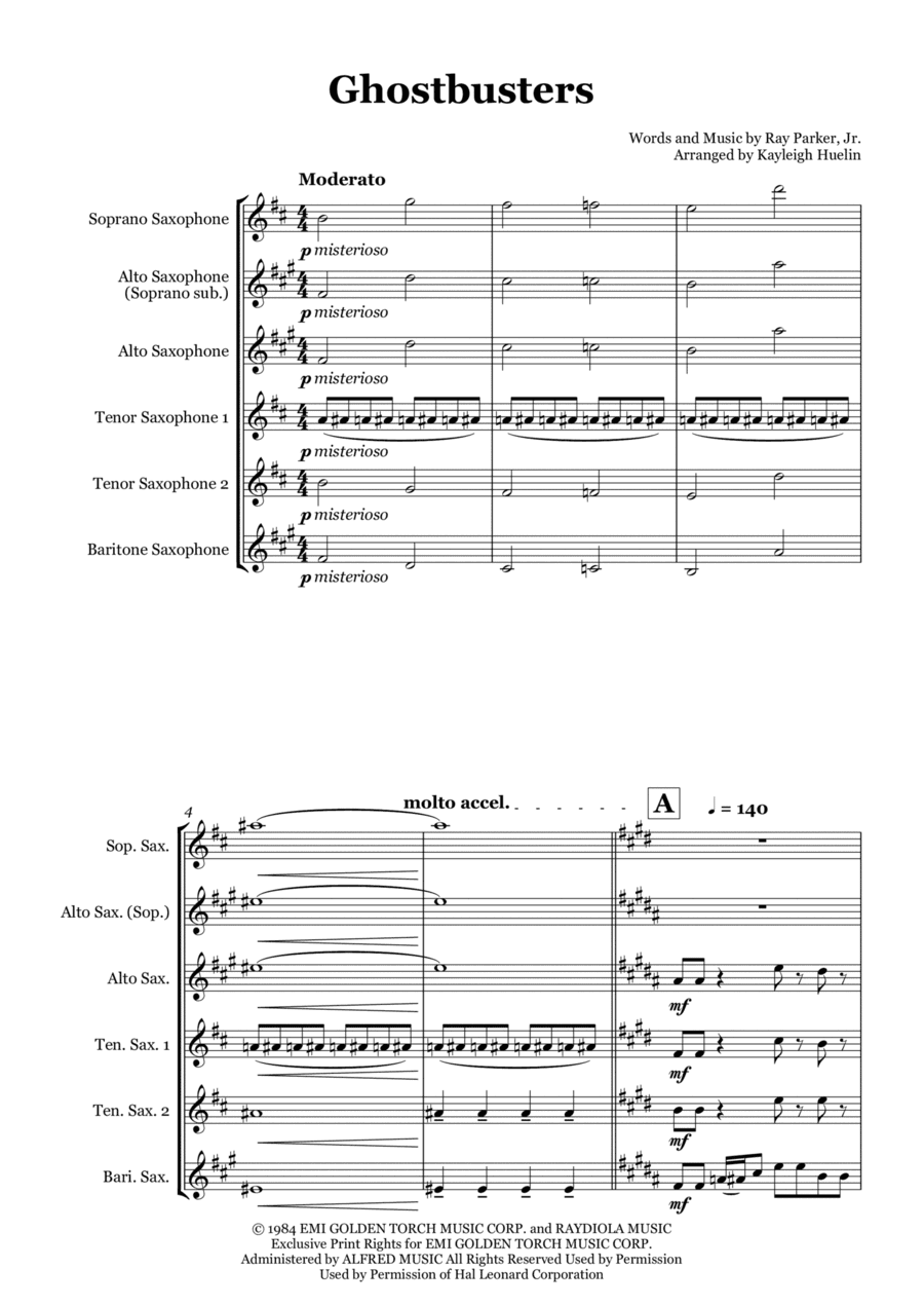 Ghostbusters (arr. Kayleigh Huelin)