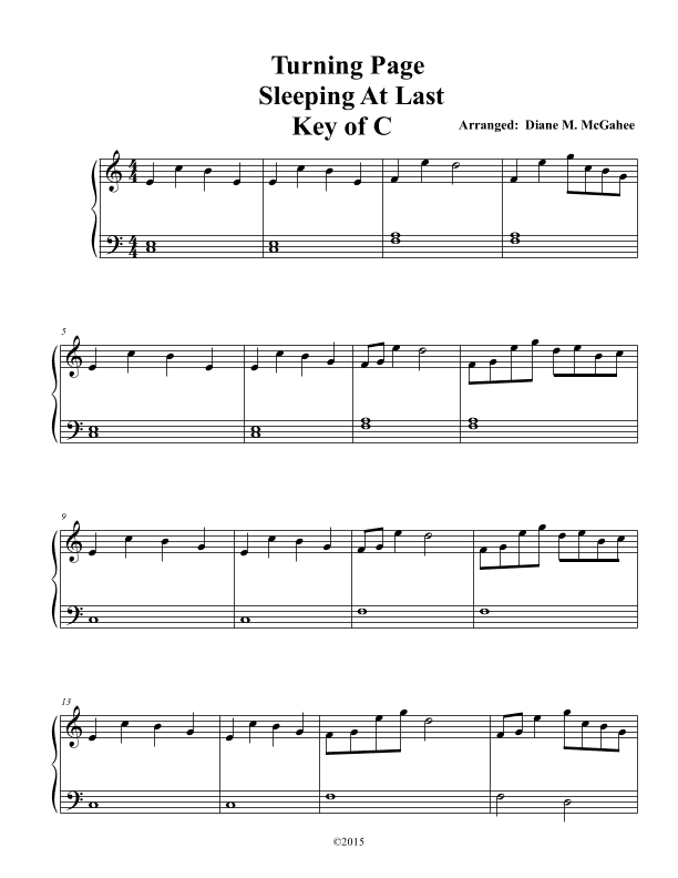 Turning Page (arr. Diane M. McGahee)