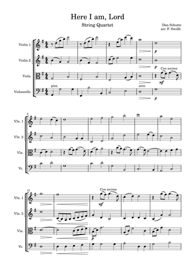 Here I am Lord (arr. F. Swolfs)