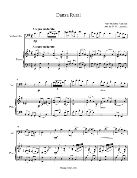 Danza Rural (arr. theupperstaff.com)