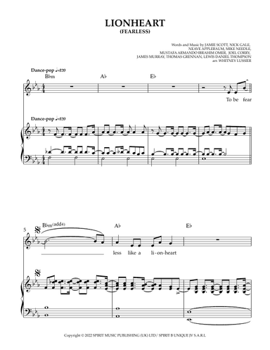 Lionheart Fearless (arr. Whitney Lussier)