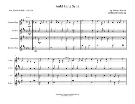 Auld Lang Syne (arr. Dominic Meccia)