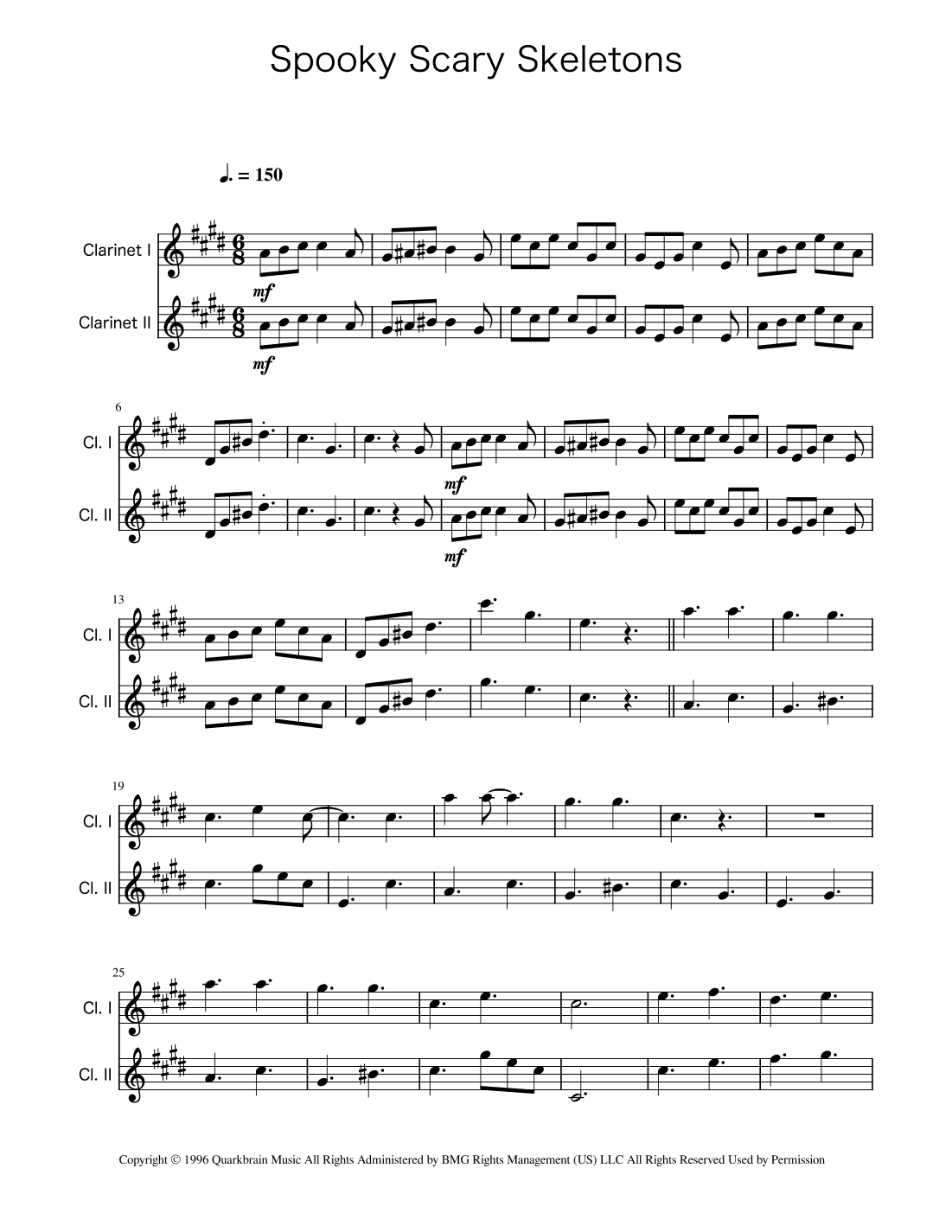 Spooky Scary Skeletons (arr. Ygor Nunes)