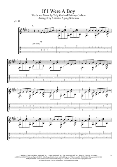 If I Were A Boy (arr. Antonius Agung Setiawan)