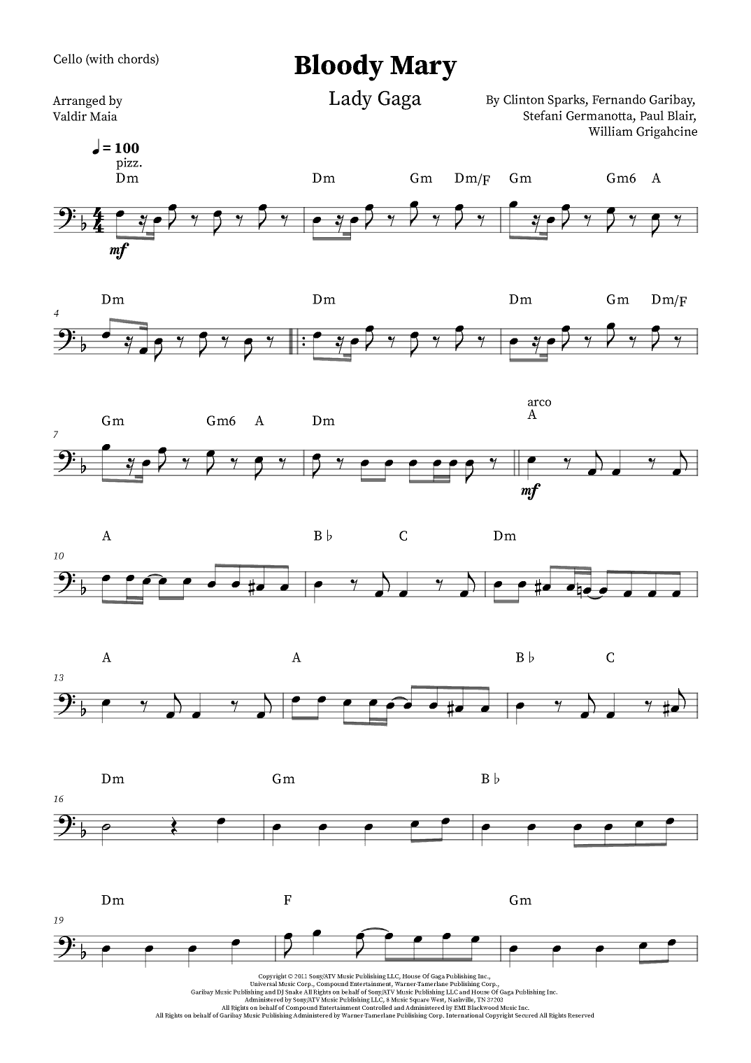 Bloody Mary (arr. Valdir Maia)