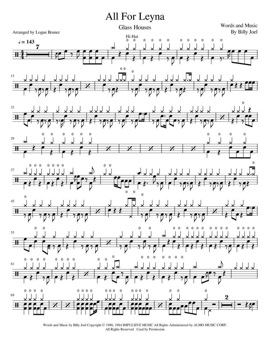 All For Leyna (arr. Logan Bruner)