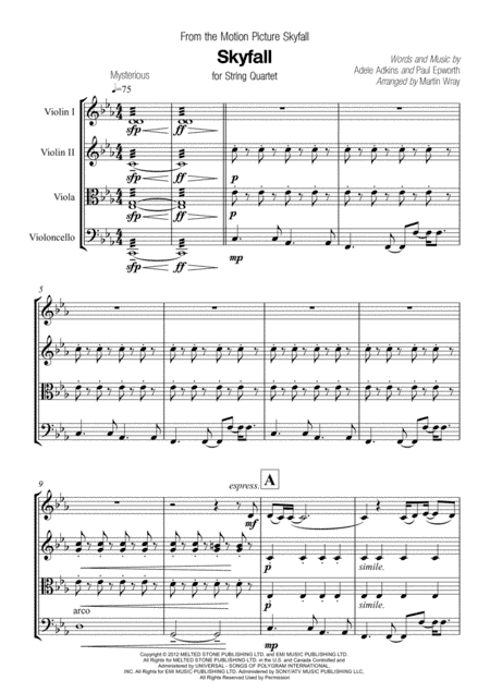 Skyfall (arr. Martin Wray)